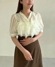 画像をギャラリービューアに読み込む, ラッフルシアーブラウス/MM528107