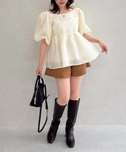 画像をギャラリービューアに読み込む, 一部店舗限定 2wayオフショルジャガードブラウス/TT558101