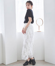 画像をギャラリービューアに読み込む, フラワードットチュールタイトスカート/TT517206