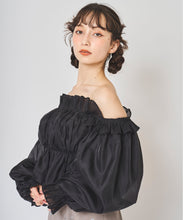 画像をギャラリービューアに読み込む, ラインストーンオフショルオーガンブラウス/TT518105