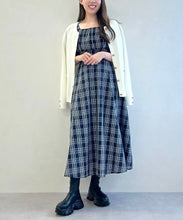 画像をギャラリービューアに読み込む, 一部店舗限定 2wayオフショルチェックフレアワンピース/MM557410