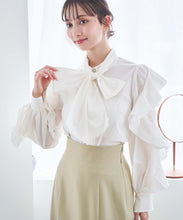 画像をギャラリービューアに読み込む, フリルスリーブボウタイブラウス/TT518101