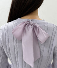 画像をギャラリービューアに読み込む, 【WEB限定予約販売/11月中旬発売予定】バックリボンビジューケーブルニット/MM548323