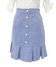 画像をギャラリービューアに読み込む, ビジュー釦裾フリルスカート/TT217224