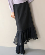画像をギャラリービューアに読み込む, 異素材切替フレアスカート/MM447207