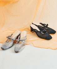 画像をギャラリービューアに読み込む, リボンベルトラインストーンシアーミュール/51124