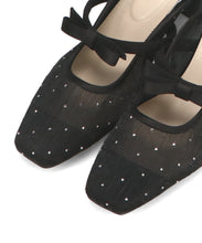 画像をギャラリービューアに読み込む, リボンベルトラインストーンシアーミュール/51124