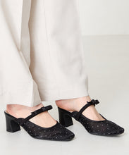 画像をギャラリービューアに読み込む, リボンベルトラインストーンシアーミュール/51124