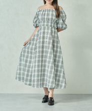 画像をギャラリービューアに読み込む, 一部店舗限定 2wayオフショルチェックフレアワンピース/MM557410