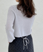 画像をギャラリービューアに読み込む, 【一部店舗限定】リボン付きフェミニンクルーネックニット/TT658305