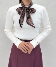 画像をギャラリービューアに読み込む, 【WEB限定予約販売/11月中旬発売予定】スカーフ付きリブニット/MM548324