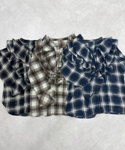 画像をギャラリービューアに読み込む, 一部店舗限定 フリルチェックブラウス/TT558103