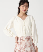 画像をギャラリービューアに読み込む, Vネックパフスリーブカーディガン/TT538403