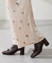 画像をギャラリービューアに読み込む, スクエアリボンストレッチヒールブーツ/61413