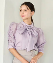 画像をギャラリービューアに読み込む, シャーリングシアーボウタイブラウス/TT538106