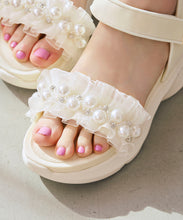 画像をギャラリービューアに読み込む, チュール×パールスポーツサンダル/66201