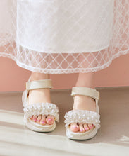 画像をギャラリービューアに読み込む, チュール×パールスポーツサンダル/66201