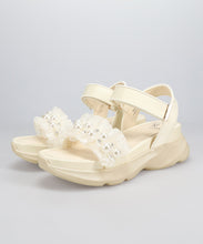 画像をギャラリービューアに読み込む, チュール×パールスポーツサンダル/66201