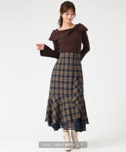 画像をギャラリービューアに読み込む, アシメリボン2wayフレア袖ニット/MM548306