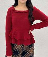 画像をギャラリービューアに読み込む, ペプラムボリューム袖ニット/TT548317