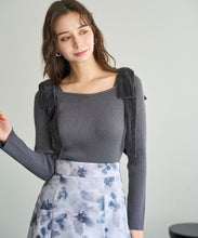 画像をギャラリービューアに読み込む, 【再入荷】ベロア肩リボンニット/TT538309