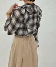 画像をギャラリービューアに読み込む, 【一部店舗限定アイテム】フリルチェックブラウス/TT558103