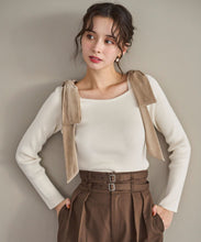 画像をギャラリービューアに読み込む, ベロア肩リボンニット/TT538309