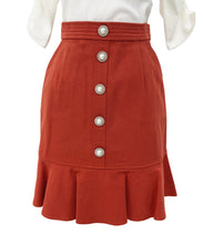 画像をギャラリービューアに読み込む, ビジュー釦裾フリルスカート/TT217224