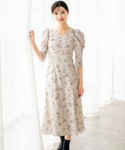 画像をギャラリービューアに読み込む, ラインフラワーワンピース/mm337401