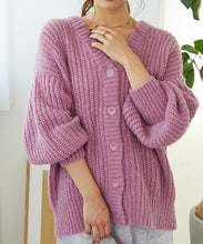 画像をギャラリービューアに読み込む, Vネックニットカーディガン/MO33N01