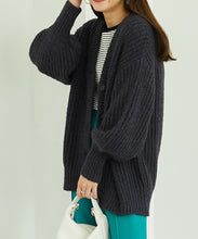 画像をギャラリービューアに読み込む, Vネックニットカーディガン/MO33N01