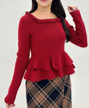 画像をギャラリービューアに読み込む, ペプラムボリューム袖ニット/TT548317