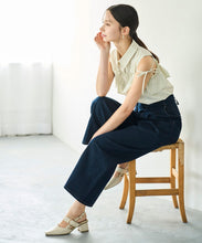 画像をギャラリービューアに読み込む, バックレースアップワイドデニムパンツ/TT537301