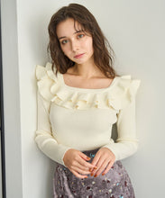 画像をギャラリービューアに読み込む, フリルカラーニット/TT538311