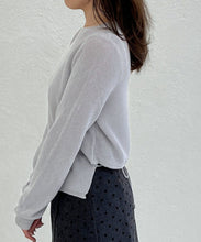 画像をギャラリービューアに読み込む, 【一部店舗限定】リボン付きフェミニンクルーネックニット/TT658305