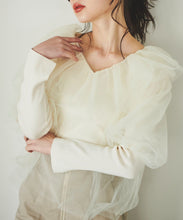画像をギャラリービューアに読み込む, チュールブラウス×ニットセットトップス/TT418305