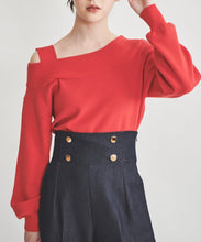 画像をギャラリービューアに読み込む, アシメオフショルニット/TT418306