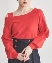 画像をギャラリービューアに読み込む, アシメオフショルニット/TT418306