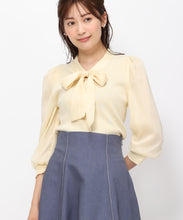 画像をギャラリービューアに読み込む, ブライトブラウス袖ボウタイニット/MM418315