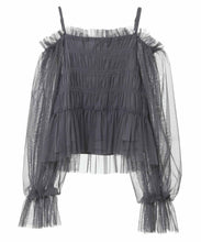 画像をギャラリービューアに読み込む, オフショル2wayチュールブラウス/TT418119