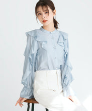 画像をギャラリービューアに読み込む, 袖フリル前開きブラウス/MM418120