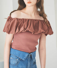 画像をギャラリービューアに読み込む, バルーンカラー2WAYオフショルニット/TT418326