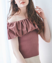 画像をギャラリービューアに読み込む, バルーンカラー2WAYオフショルニット/TT418326