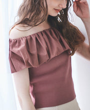 画像をギャラリービューアに読み込む, バルーンカラー2WAYオフショルニット/TT418326