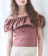 画像をギャラリービューアに読み込む, バルーンカラー2WAYオフショルニット/TT418326