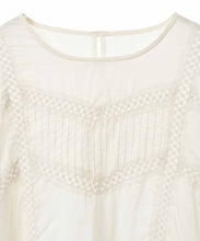 画像をギャラリービューアに読み込む, 【MADEININDIA】ピンタックレースブラウス/TT418118