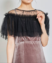 画像をギャラリービューアに読み込む, チュールボレロセットベロアワンピース/TT437430