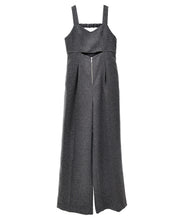 画像をギャラリービューアに読み込む, ベルベットリボン付きツイードサロペット/TT437401