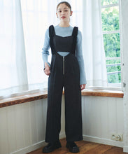 画像をギャラリービューアに読み込む, ベルベットリボン付きツイードサロペット/TT437401