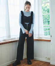 画像をギャラリービューアに読み込む, ベルベットリボン付きツイードサロペット/TT437401